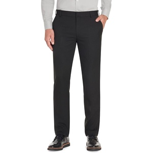 image:imageVan Heusen Mens Essential Slim Fit Flat Front Dress Pant Stretch Fabric amp Waistband Machine WashableBlack Noir