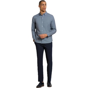 image:imageVan Heusen Mens Flex Flat Front Straight Fit PantSky Captain Blue  Soft Lux