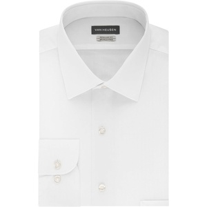 image:imageVan Heusen Mens Herringbone Regular Fit Solid Spread Collar Dress ShirtLight Green