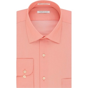 image:imageVan Heusen Mens Herringbone Regular Fit Solid Spread Collar Dress ShirtPeach Glaze