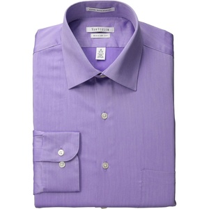 image:imageVan Heusen Mens Herringbone Regular Fit Solid Spread Collar Dress ShirtTiger Lily