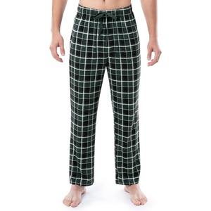 image:imageVan Heusen Mens Jersey Knit Sleep PantGreen Plaid