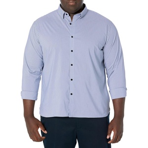 image:imageVan Heusen Mens NoIron Long Sleeve Button Down Shirt Comfortable Stretch FabricBel Air Blue Check