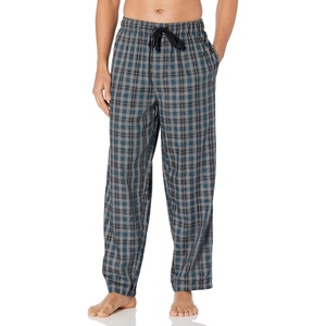 image:imageVan Heusen Mens Polyrayon Yarndye Woven Sleep Pajama PantBlackBlue Plaid