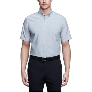 image:imageVan Heusen Mens Short Sleeve Dress Shirt Regular Fit Oxford SolidGreystone