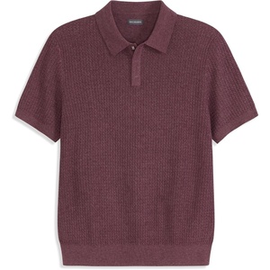image:imageVan Heusen Mens Short Sleeve Temp Control Polo Sweater Shirt Regular Fit Button amp Snap Closure Cooling FabricPort Red