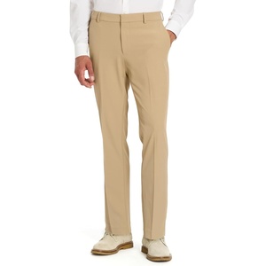 image:imageVan Heusen Mens Stain Shield Stretch Slim Fit Flat Front Dress PantCedarwood Khaki