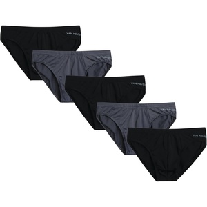 image:imageVan Heusen Mens Underwear Briefs  5 Pack QuickDry Low Rise NoFlyBlackDark Greys