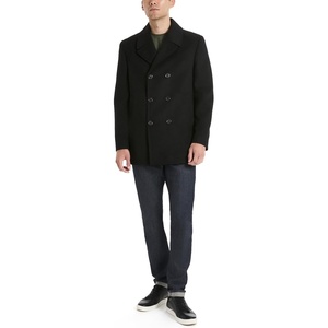 image:imageVan Heusen Mens Van Heusen Mens Tatton Classic Double Breasted PeacoatBlack