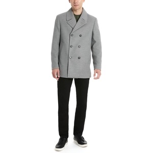 image:imageVan Heusen Mens Van Heusen Mens Tatton Classic Double Breasted PeacoatGrey