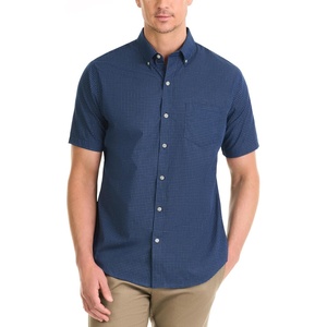 image:imageVan Heusen Mens Wrinkle Free Short Sleeve Button Down Check ShirtCarbon Blue