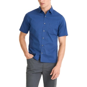 image:imageVan Heusen Mens Wrinkle Free Short Sleeve Button Down Check ShirtNavy Iris  Solid