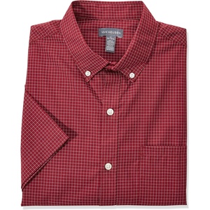 image:imageVan Heusen Mens Wrinkle Free Short Sleeve Button Down Check ShirtPort Red