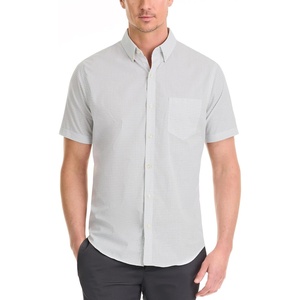 image:imageVan Heusen Mens Wrinkle Free Short Sleeve Button Down Check ShirtVhs C Off Whit