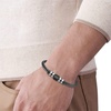 image:imageVan Heusen Men Braid Leather Bracelet with Stainless Steel OrnamentsBlack