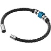 image:imageVan Heusen Men Braid Leather Bracelet with Stainless Steel OrnamentsBlue
