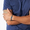 image:imageVan Heusen Men Braid Leather Bracelet with Stainless Steel OrnamentsBlue