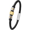 image:imageVan Heusen Men Braid Leather Bracelet with Stainless Steel OrnamentsGold