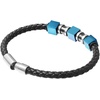 image:imageVan Heusen Men Braid Leather Bracelet with Three Stainless Steel OrnamentsBlue
