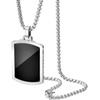image:imageVan Heusen Mens Stainless Steel Engravable Dog Tag Pendant with Box Chain NecklaceBlack