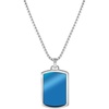 image:imageVan Heusen Mens Stainless Steel Engravable Dog Tag Pendant with Box Chain NecklaceBlue