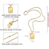 image:imageVan Heusen Mens Stainless Steel Engravable Dog Tag Pendant with Box Chain NecklaceGold