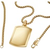 image:imageVan Heusen Mens Stainless Steel Engravable Dog Tag Pendant with Box Chain NecklaceGold