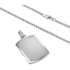 image:imageVan Heusen Mens Stainless Steel Engravable Dog Tag Pendant with Box Chain NecklaceSilver