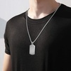 image:imageVan Heusen Mens Stainless Steel Engravable Dog Tag Pendant with Box Chain NecklaceSilver