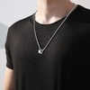 image:imageVan Heusen Mens Stainless Steel Octagon Ring Necklace with 24 Box ChainSilver