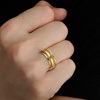 image:imageVan Heusen Mens Stainless Steel Polished Twist Inlay Wedding Band RingGold