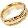 image:imageVan Heusen Mens Stainless Steel Polished Twist Inlay Wedding Band RingGold