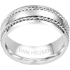 image:imageVan Heusen Mens Stainless Steel Polished Twist Inlay Wedding Band RingSilver