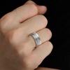 image:imageVan Heusen Mens Stainless Steel Polished Twist Inlay Wedding Band RingSilver