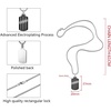 image:imageVan Heusen Mens Stainless Steel Striped Dog Tag Pendant with 24 Box Chain NecklaceBlack