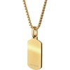 image:imageVan Heusen Mens Stainless Steel Striped Dog Tag Pendant with 24 Box Chain NecklaceGold