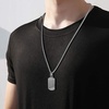 image:imageVan Heusen Mens Stainless Steel Striped Dog Tag Pendant with 24 Box Chain NecklaceSilver