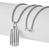 image:imageVan Heusen Mens Stainless Steel Striped Dog Tag Pendant with 24 Box Chain NecklaceSilver