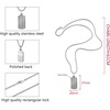 image:imageVan Heusen Mens Stainless Steel Striped Dog Tag Pendant with 24 Box Chain NecklaceSilver