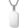 image:imageVan Heusen Mens Stainless Steel Striped Dog Tag Pendant with 24 Box Chain NecklaceSilver
