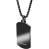 image:imageVan Heusen Mens Stainless Steel Two Striped Dog Tag Pendant with 24 Box Chain NecklaceBlack