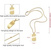image:imageVan Heusen Mens Stainless Steel Two Striped Dog Tag Pendant with 24 Box Chain NecklaceGold