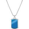image:imageVan Heusen Mens Stainless Steel Engravable Dog Tag Pendant with Box Chain NecklaceBlue