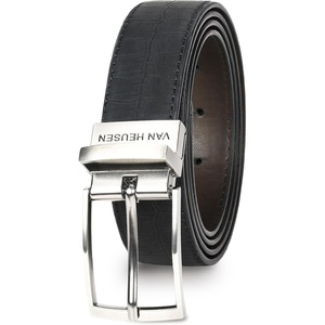 image:imageVan Heusen Mens Reversible Leather Belt with 2 Textures Stylish Black Brown Dress Belt for Casual or Jeans Cut for Fit