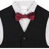 image:imageVan Heusen Boys 4piece Formal Suit Set Vest Pants Collared Dress Shirt and TieHeather Grid Black