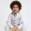 image:imageVan Heusen Boys 4piece Formal Suit Set Vest Pants Collared Dress Shirt and TieLight Grey