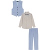 image:imageVan Heusen Boys 4piece Formal Suit Set Vest Pants Collared Dress Shirt and TieMedium Blue