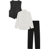 image:imageVan Heusen Boys 4piece Formal Suit Set Vest Pants Collared Dress Shirt and TieNavy Satin Duo