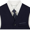 image:imageVan Heusen Boys 4piece Formal Suit Set Vest Pants Collared Dress Shirt and TieNavy Satin Duo