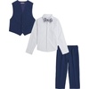 image:imageVan Heusen Boys Adaptive 4Piece Formal Dress Up Suit Vest Set Vest Pants Collared Dress Shirt and Bow Tie with Velcro Closure